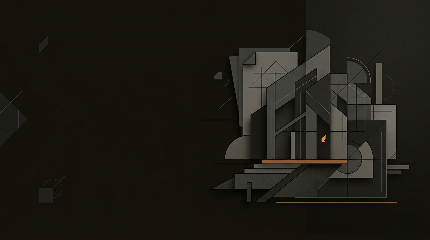 Editorial blog header on dark ink with orange brand accent: competitive, intelligence, constructi…